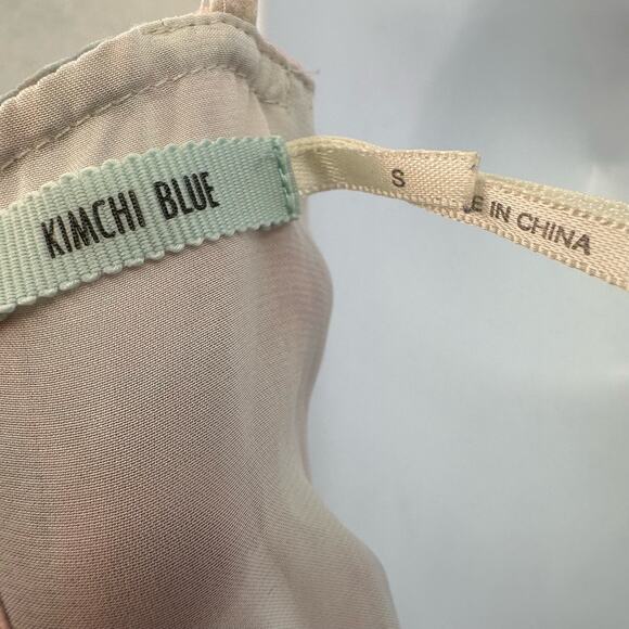 Kimchi Blue Tie-Dye Marble Above Knee Dress WMNS S Vneck Overlay Keyhole Straps - Picture 8 of 10